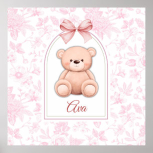 Poster Ava Conception personnalisée d'ours en peluche r