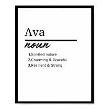 Ava, Fille Nom Personnalisé Définition
