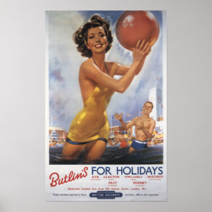 Poster Ava Gardner ressemble aux Camps de Butlin