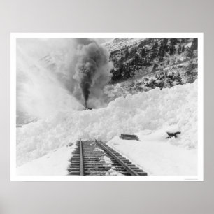 Poster Avalanche Alaska 1916 de train