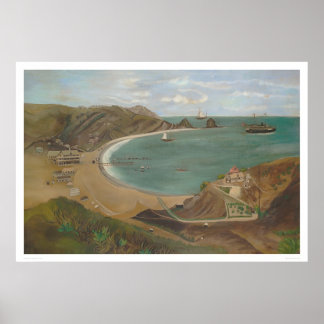 Poster Avalon Bay, Père Noël Catalina Island (1212)