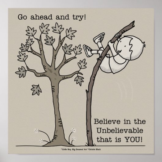 Poster Avancer et essayer (Devant)