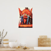 Poster Avançons vers le Grand Objectif ! Chine Russie com (Cuisine)