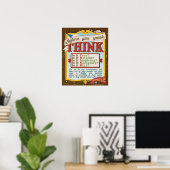 Poster Avant De Parler, T.H.I.N.K. (Bureau à domicile)