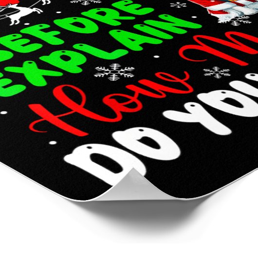 Poster Avant D'Expliquer Combien Vous Connaissez Xmas Pap (Coin)