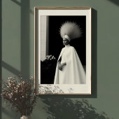 Poster Avant-Garde impératrice : Couture blanche et noire