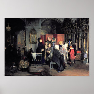 Poster Avant la confession, 1877