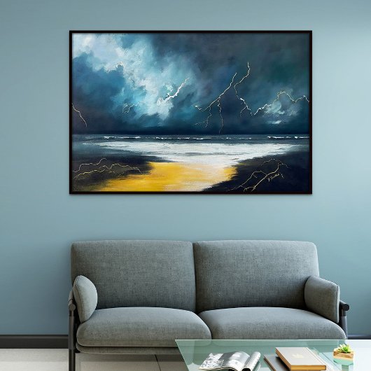 Poster Avant la tempête – Paysage marin abstrait