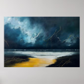 Poster Avant la tempête – Paysage marin abstrait (Devant)