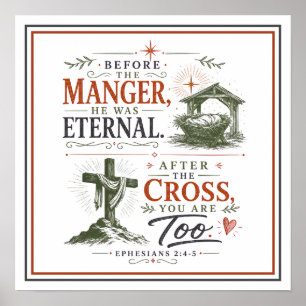 Poster Avant Manger Éternel Après Croix Vous Êtes Aussi