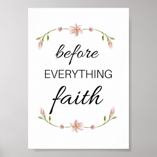 Poster Avant toute foi Calligraphie inspirante (Devant)