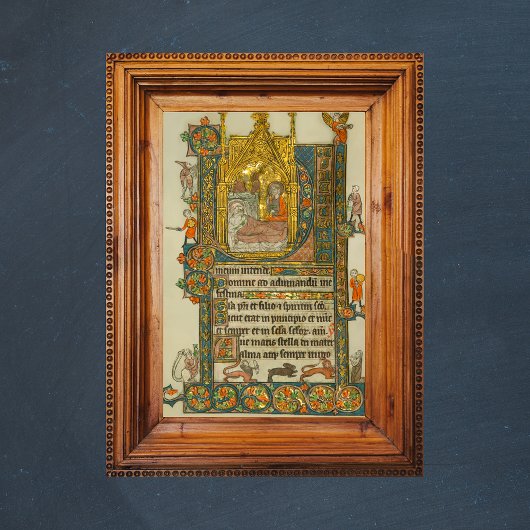 Poster Ave Maris Stella Manuscrit médiéval de Noël