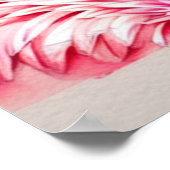 Poster avec aquarelle, Flamant rose rose (Coin)