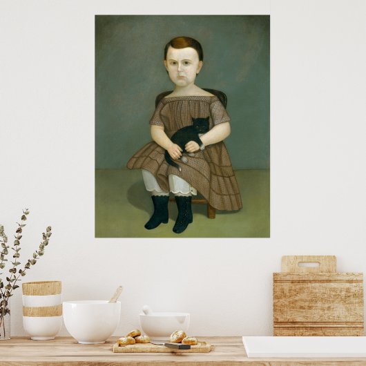 Poster Avec chat (Cuisine)