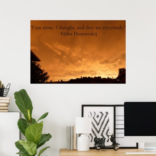 Poster avec citation. (Bureau à domicile)