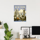 Poster avec Cool Vintage New York Imprimer (Bureau à domicile)