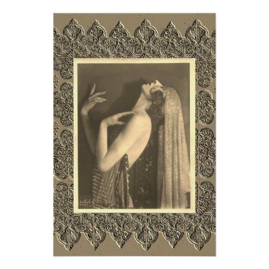 Poster avec danseuse Vintage (Devant)