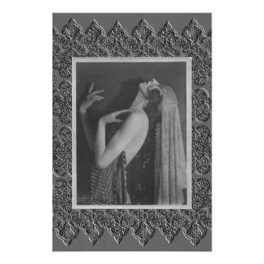 Poster avec danseuse Vintage (Devant)