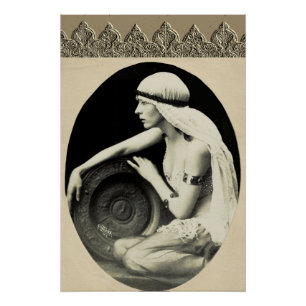 Poster avec danseuse Vintage