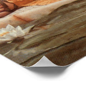 Poster Avec des violettes courbées et la robe de teinte s (Coin)