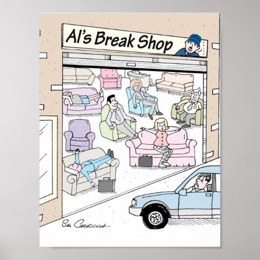 Poster Avec Dessin Mécanique Par Sal Caradonna (Devant)