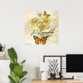 Poster Avec Dieu des tournesols et des papillons (Bureau à domicile)