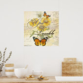 Poster Avec Dieu des tournesols et des papillons (Cuisine)