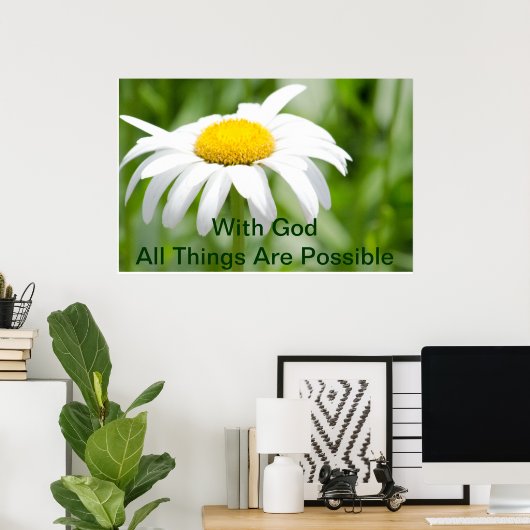 POSTER AVEC DIEU TOUT EST POSSIBLE (Bureau à domicile)