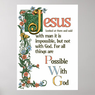 Poster Avec Dieu, tout est possible