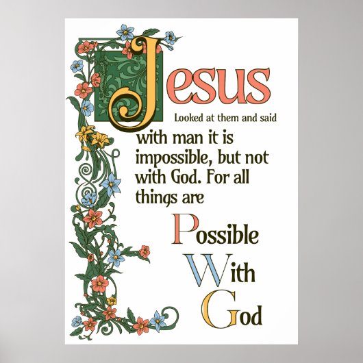 Poster Avec Dieu, tout est possible (Devant)