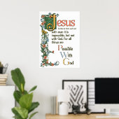 Poster Avec Dieu, tout est possible (Bureau à domicile)
