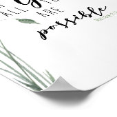 Poster Avec Dieu, tout est possible. Matthieu 19:26 (Coin)