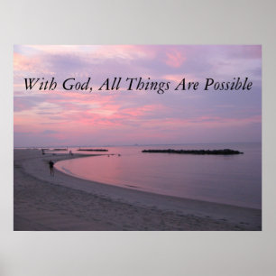 Poster Avec Dieu, toutes les choses sont possibles