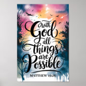 Poster Avec Dieu, toutes les choses sont possibles art ch (Devant)
