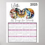 Poster Avec Dieu toutes les choses sont possibles Calendr (Devant)