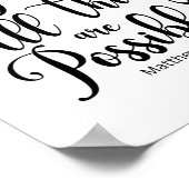 Poster Avec Dieu toutes les choses sont possibles - Matth (Coin)