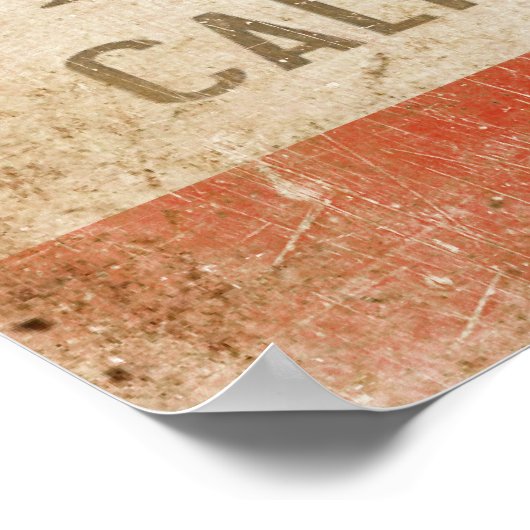 Poster avec Distressed California (Coin)