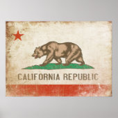Poster avec Distressed California (Devant)