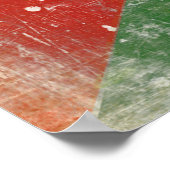 Poster avec Distressed Drapeau de Palestine (Coin)