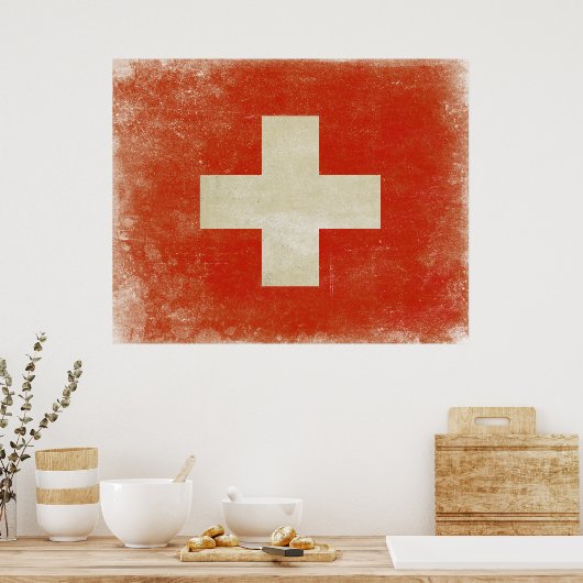 Poster avec Distressed Suisse (Cuisine)