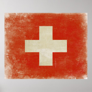 Poster avec Distressed Suisse