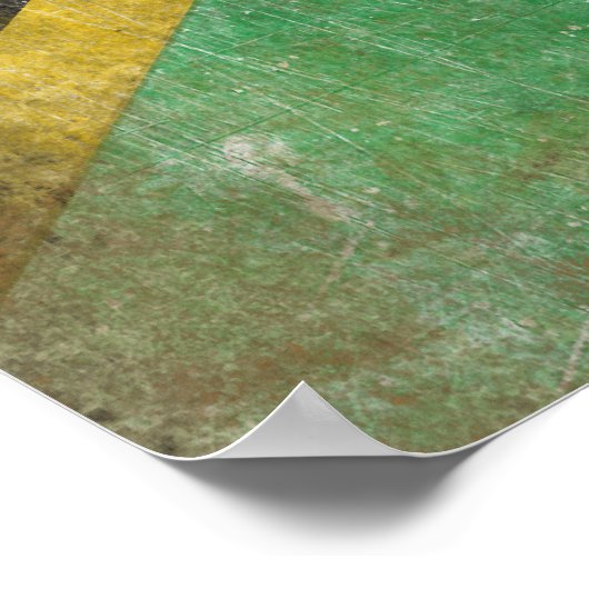 Poster avec drapeau d'Afrique du Sud (Coin)