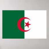 Poster avec Drapeau d'Algérie (Devant)