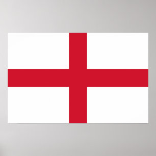 Poster avec Drapeau d'Angleterre