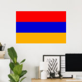 Poster avec Drapeau d'Arménie (Bureau à domicile)