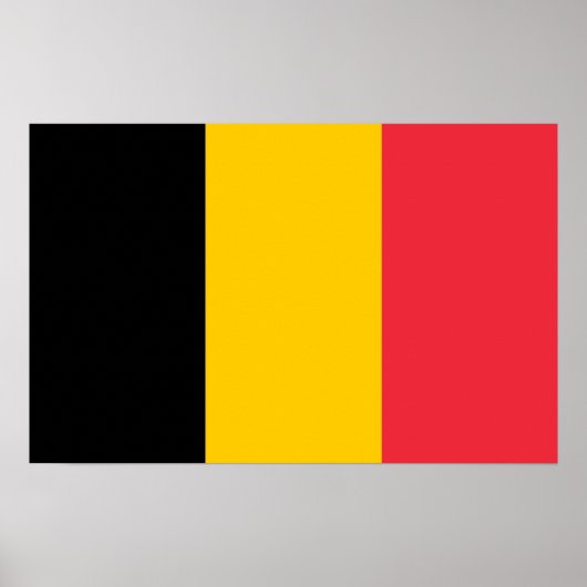 Poster avec Drapeau de Belgique (Devant)