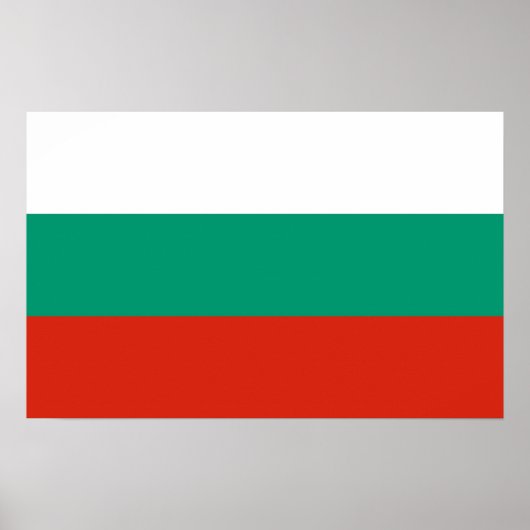 Poster avec Drapeau de Bulgarie (Devant)
