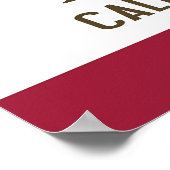 Poster avec Drapeau de Californie, États-Unis. (Coin)