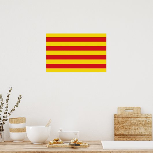 Poster avec Drapeau de Catalogne (Cuisine)