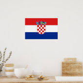 Poster avec drapeau de Croatie (Cuisine)